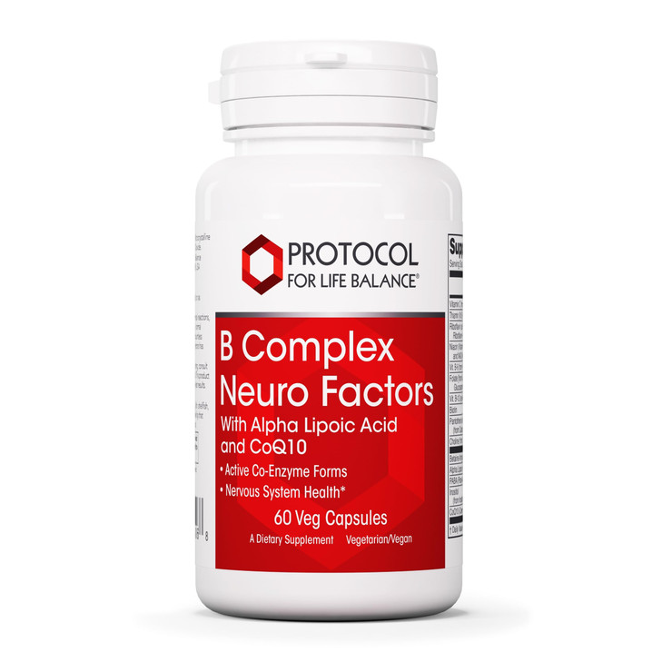 PROTOCOL FOR LIFE BALANCE B Complex Neuro Factors - with Vitamin C, Alpha-Lipoic Acid, CoQ10, and More - 60 Veg Caps