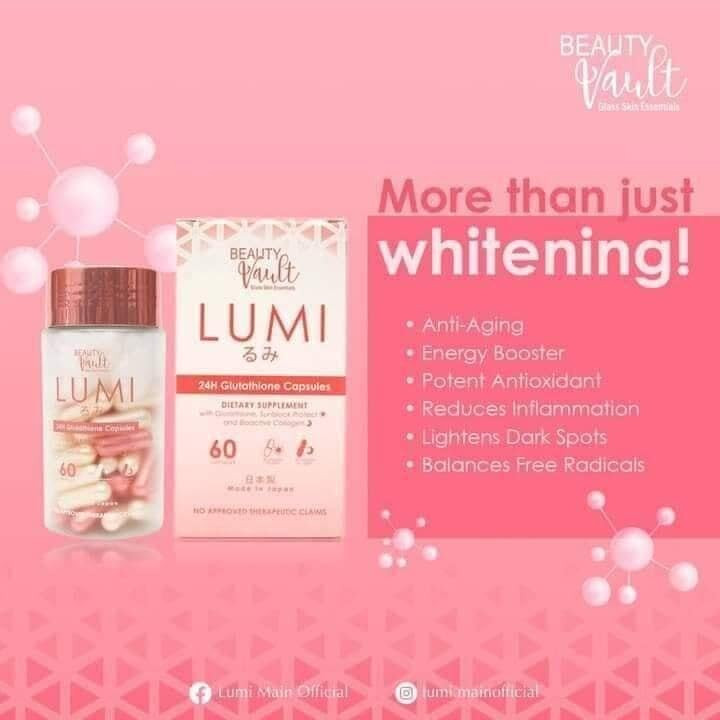 BEAUTY VAULT LUMI 24H Glutathione Capsules (60 Caps) 1 Box