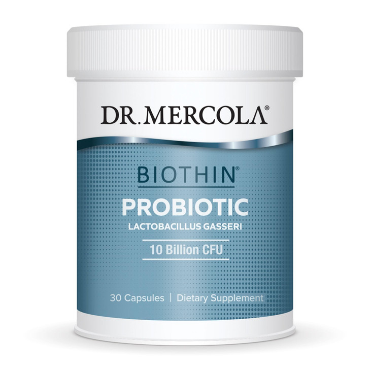 Dr. Mercola Biothin Probiotic - Digestive Health Supplement - Supports Healthy Metabolism - GMO-Free, Gluten-Free & Soy-Free - 30 Delayed-Release Cap