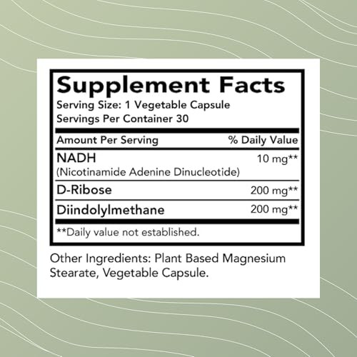 Optimal Health Systems NADH + DIM | Dr. Harris Essentials | Energy + Neurotransmitter Support | Plant-Based | Mental Clarity, Concentration, & Memory