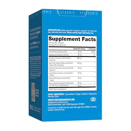 PERFORMIX SST Support Define Non-Simulant Diuretic - 60 Veggie Capsules - Reduce Water and Bloating - Support Urinary Tract Health & Full Body Cleans