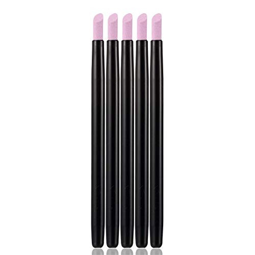 Yimart 5PCS Stone Sanding Nail File Tools Nail File Cuticle Remover Trimmer Buffer Pedicure Pen Washable Manicure Tool Nail Salon Makeup Cosmetic Too
