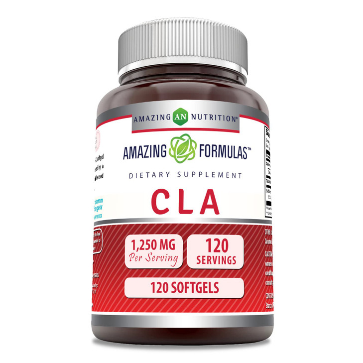 Amazing Formulas CLA (Conjugated Linoleic Acid) 1250 Mg | Softgels Supplement | Non-GMO | Gluten-Free | Made in USA (1 Pack | 120 Count)