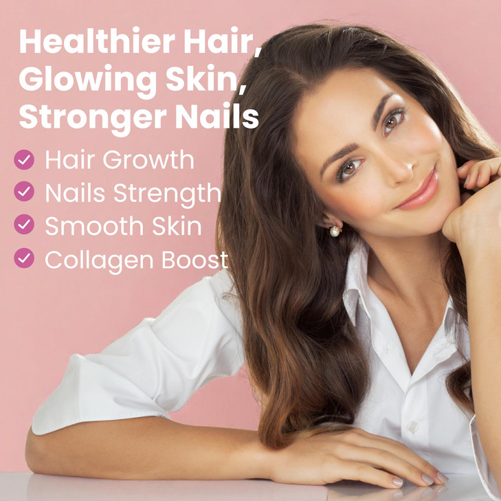 Sanar Naturals Collagen Pills with Biotin, Vitamin C - Supports Healthy Hair, Skin and Nails - Boost Hair Growth & Strong Nails - Collagen Biotin Sup