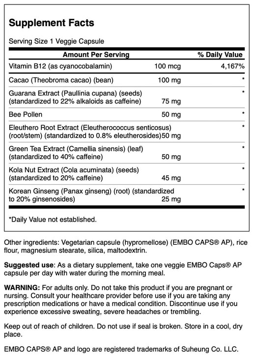 Swanson Ultra Energy Boost - Designed Release 60 Veg Caps