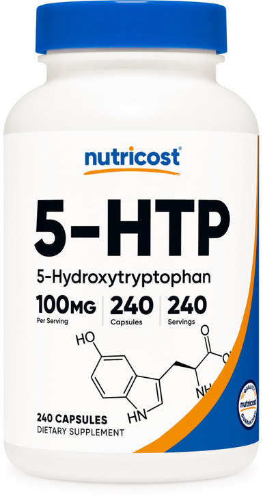 Nutricost 5-HTP 100mg, 240 Vegetarian Capsules (5-Hydroxytryptophan) - Non-GMO & Gluten Free