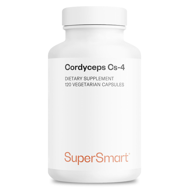 Supersmart - Cordyceps Cs-4 3150mg per Day (Hight Strength) - Cordyceps Mushroom Supplement - Endurance & Energy | Non-GMO & Gluten Free - 120 Vegeta
