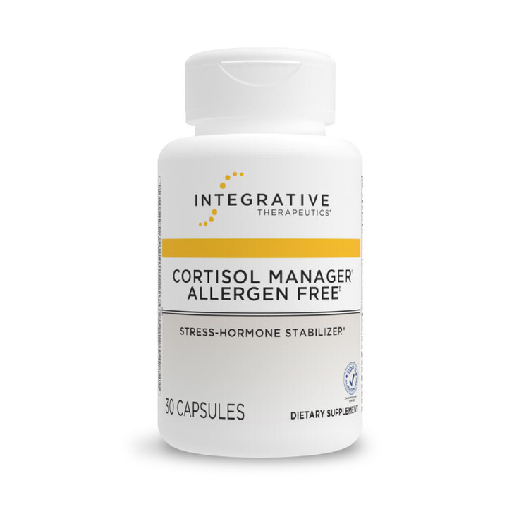 Integrative Therapeutics Cortisol Manager Allergen Free - Adrenal Health Support Supplement for Healthy Stress Response* - Vegan, Non-Dairy & Gluten-