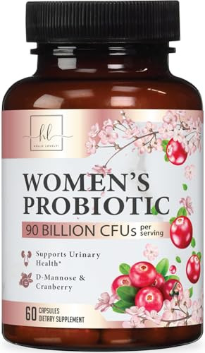 Probiotics for Women Digestive Health Support - 90 Billion CFU Women's Probiotic, 16 Strains, Cranberry, Vaginal Probiotic with Prebiotics, PH, Immun