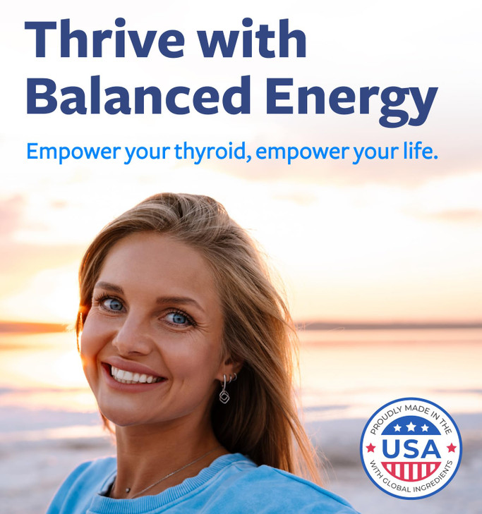 Thyroid Support with Iodine - 120 Capsules (Non-GMO) Improve Your Energy - Ashwagandha Root, Zinc, Selenium, Vitamin B12 Complex - Thyroid Health Sup