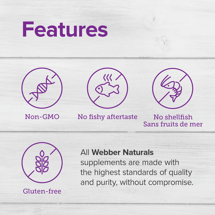 Webber Naturals Fish Oil 2850 mg, High Potency, 1,800 mg Omega-3 per Serving, 120 Clear Enteric Softgels, No Fishy Aftertaste, Ultra-Purified, Suppor
