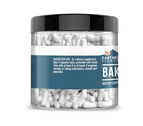Earthborn Elements Baking Soda Capsules, 200 Capsules, Sodium Bicarbonate