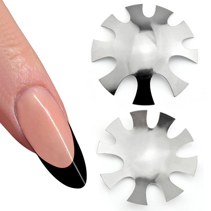 Deep Oval Easy French Smile Line Nail Art Manicure Edge Trimmer Nail Cutter Acrylic Tool with 9 Sizes, HJ-NAT200-FS13