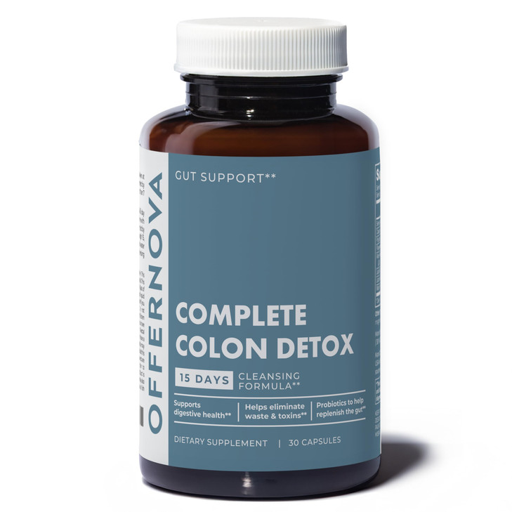 Offernova Complete Colon Detox 15 Days 30 Capsules, All Natural Colon Cleanser for Bloating and Constipation Relief for Women & Men, Advanced Gut Cle