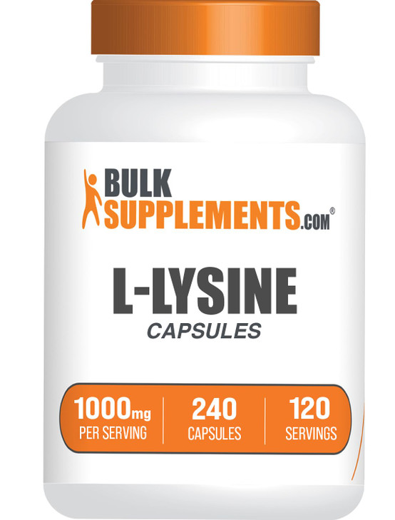 BulkSupplements.com L-Lysine HCl Capsules - Sports Nutrition Supplement, Lysine 1000mg - for Immune Support, Gluten Free, 2 Capsules per Serving, 240