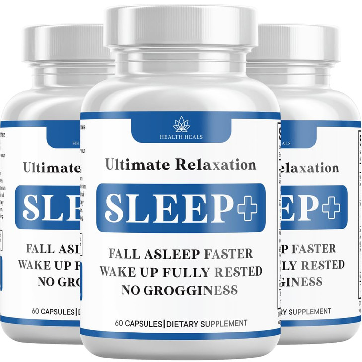 Relaxation Sleep Aid, Natural Non-Habit Forming, Sleep Supplement Developed to Support for Longer & Better Sleep, Chamomile, Magnesium, Melatonin, As
