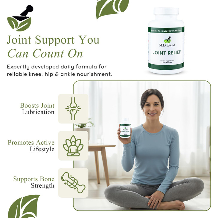M.D. Joint - Experts Formulated Supplement - Joint Supplements for Women & Men, Knees, HIPS, Ankles, Collagen, Hydrolyzed, Glucosamine Chondroitin MS