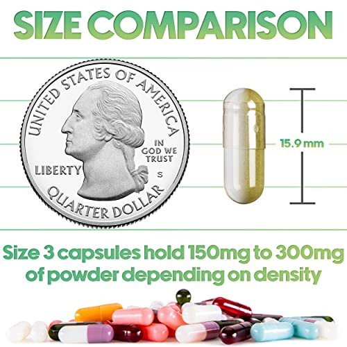 XPRS Nutra Delayed Release Size 3 Empty Capsules - 1000 Count Clear Empty Vegan Capsules - Vegetarian Pills - DIY Vegetable Capsule Filling - Fillabl