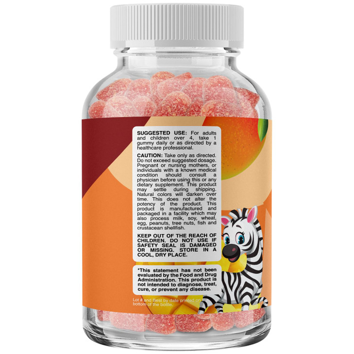 Kids Lutein Gummies - Mango Flavored Potent Lutein and Zeaxanthin Supplements for Eye Health - Eye Vitamins for Blue Light Protection, Dryness, Strai