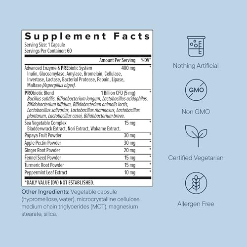 Zenwise Health Digestive Enzymes for Gut Health & Bloating Relief - Multi Enzymes Digestion Supplement with Probiotics, Bromelain & Papaya for Digest