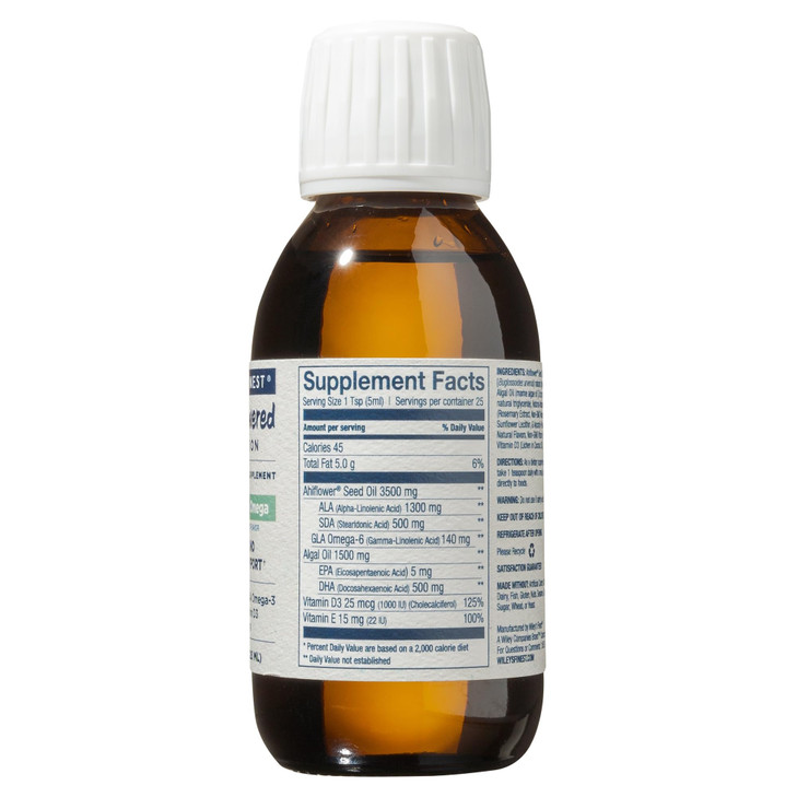 Wiley's Finest CatchFree Omega - Vegan, Non-GMO Fish Oil Alternative - Full Spectrum Omega-3 Liquid Supplement with Organic Plant-Based Algae Oil - T
