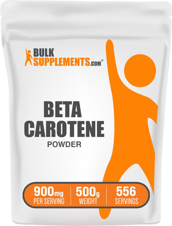 BulkSupplements.com Beta Carotene Powder - Beta Carotene Supplement, Vitamin A Supplement for Immune and Vision Support - Gluten Free, 900mg per Serv