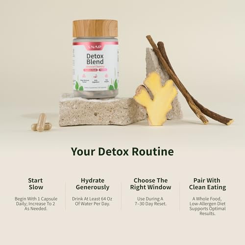 Snap Supplements Detox Cleanse Capsules - Advanced Blend for Full Body Detox & Cleanse, Flush Out Toxins, Improve Digestion & Gut Health, Cleanse and