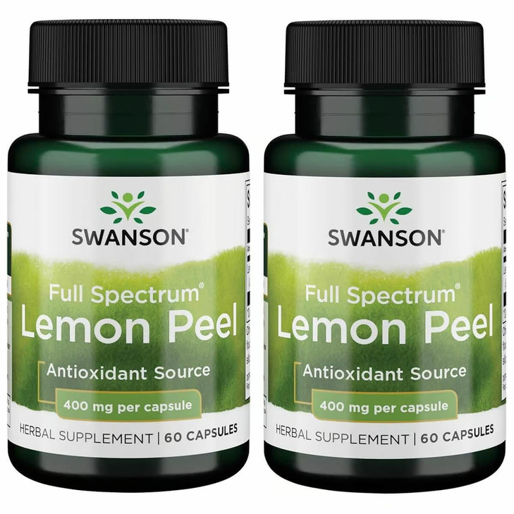 Swanson Full Spectrum Lemon Peel 400 Milligrams 60 Capsules (2 Pack)