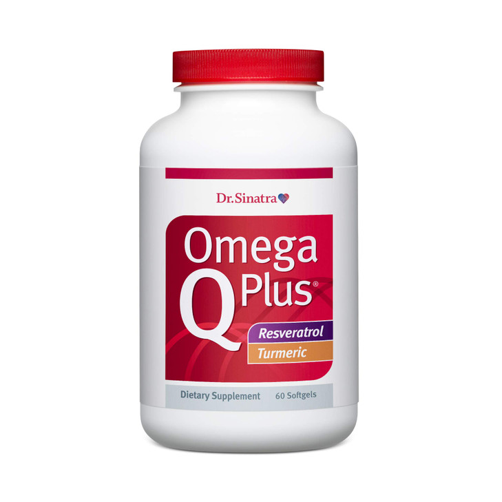 Dr. Sinatra Omega Q Plus Resveratrol and Turmeric - Omega-3 Supplement with CoQ10 Support for Healthy Blood Flow and Healthy Inflammatory Response