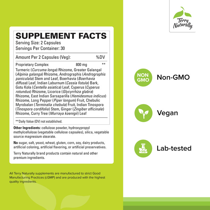 Terry Naturally Ayurvedic Digestive Formula - Digestive Support for Regularity - Support for Bowel Health - Nutrient Absorption Support - Support Gut