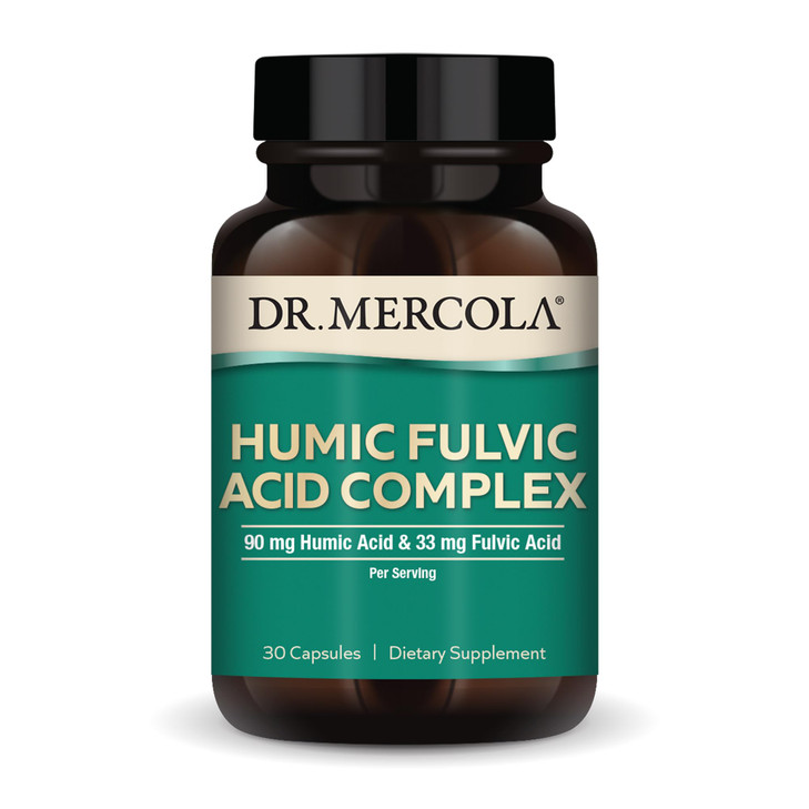 Dr. Mercola Humic Fulvic Acid Complex - Gut Health Support - Aids Occasional Bloating & Indigestion - Also Supports Immune, Brain & Cellular Health -