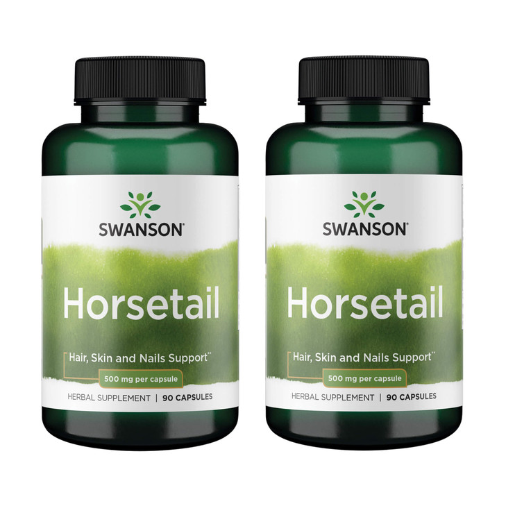 Swanson Horsetail - Herbal Supplement Supporting Healthy Hair, Skin & Nails - Natural Ingredients for Bone Health & Urinary Tract Support - (90 Capsu