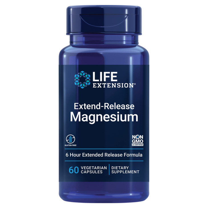 Life Extension Extend-Release Magnesium, prolonged Heart & Bone Health Support, Cardiovascular & Blood Pressure Health Support, bioavailable Formula,