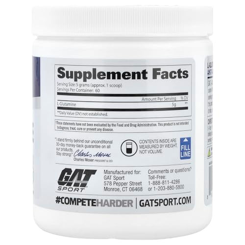 GAT SPORT L-Glutamine Unflavored 10.58oz 300g