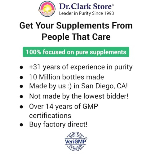 Dr. Clark Glutathione Reduced Antioxidant Supplement, 500 MG, 60 Capsule