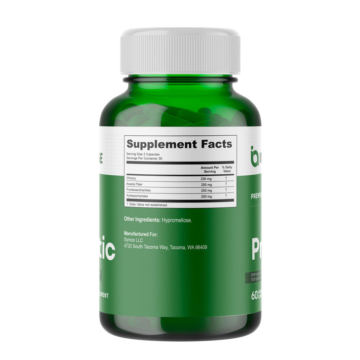 INFINITE AGE Prebiotic Capsules, 60 Count - Premium FOS Pre-biotic Fiber Supplement with Chicory and Acacia - Digestive Health for Men Women