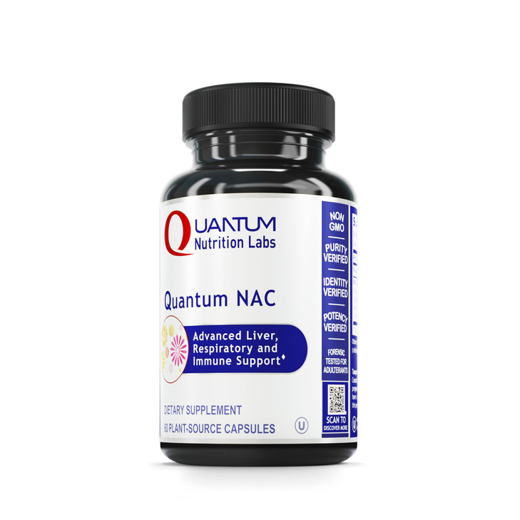 Quantum Nutrition Labs NAC - N-Acetyl-L-Cysteine, Liver & Immune Support, NAC Supplement, N-Acetyl Cysteine, 300mg NAC Per Capsule - 60 Vegetarian Ca