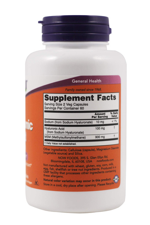 NOW Foods 3 Pack Hyaluronic Acid, 50mg, 120 Veg Capsules