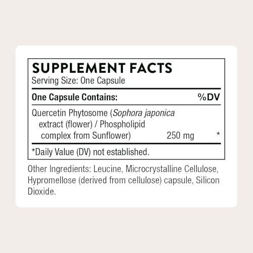 THORNE - Quercetin Phytosome - Exclusive Phytosome Complex for Immune Health, Respiratory Support & Seasonal Allergy Relief* - 60 Servings