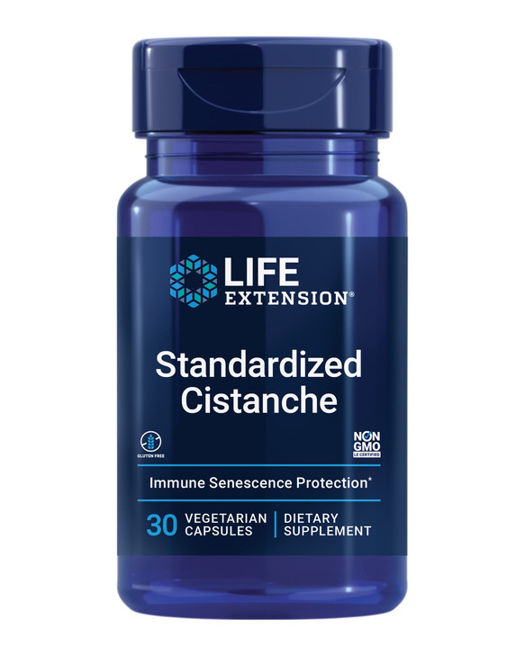 Life Extension Standardized Cistanche, C. tubulosa, Vitamin C, Immune Support, Blood Pressure Support, Cardiovascular Health, Healthy Aging, Gluten F