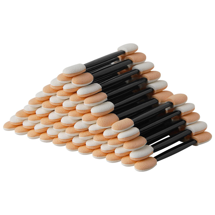 Cuttte Eyeshadow Applicators Makeup Brushes - 60PCS Disposable Eyeshadow Brush, Dual Sides Eye Shadow Applicator Sticks, 2.44 Inch Eye Makeup Tools,