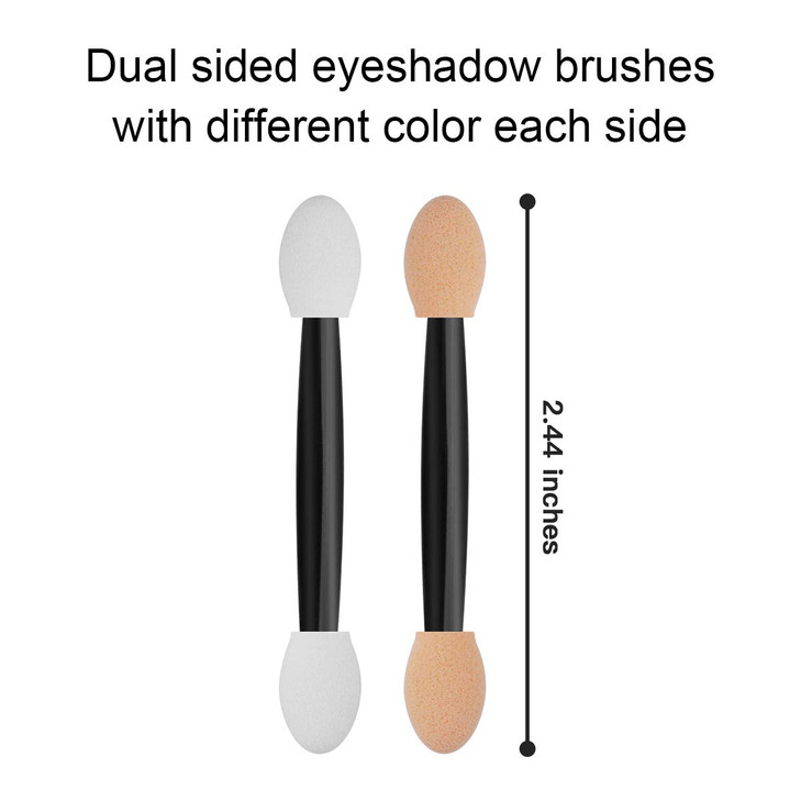 Cuttte Eyeshadow Applicators Makeup Brushes - 60PCS Disposable Eyeshadow Brush, Dual Sides Eye Shadow Applicator Sticks, 2.44 Inch Eye Makeup Tools,