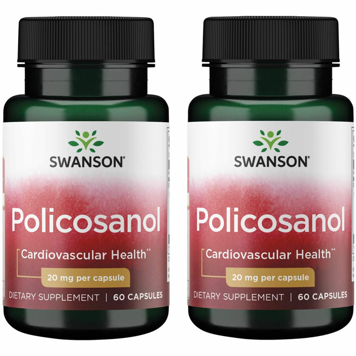 Swanson Policosanol - Supplement Helps Support Cardiovascular Health - All Natural Formula Aids Good Heart Health & Function - Helps Maintain Healthy