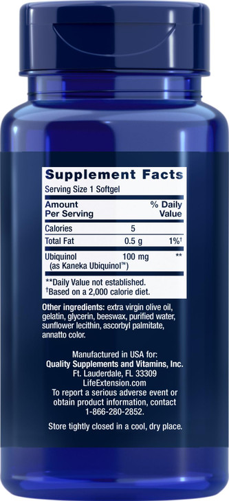 Life Extension Super Ubiquinol CoQ10 100 mg, 60 softgels (Pack of 2)