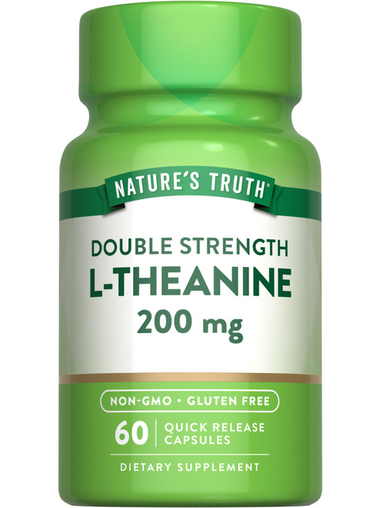Nature's Truth L Theanine | 200mg | 60 Quick Release Capsules | Non-GMO & Gluten Free Supplement