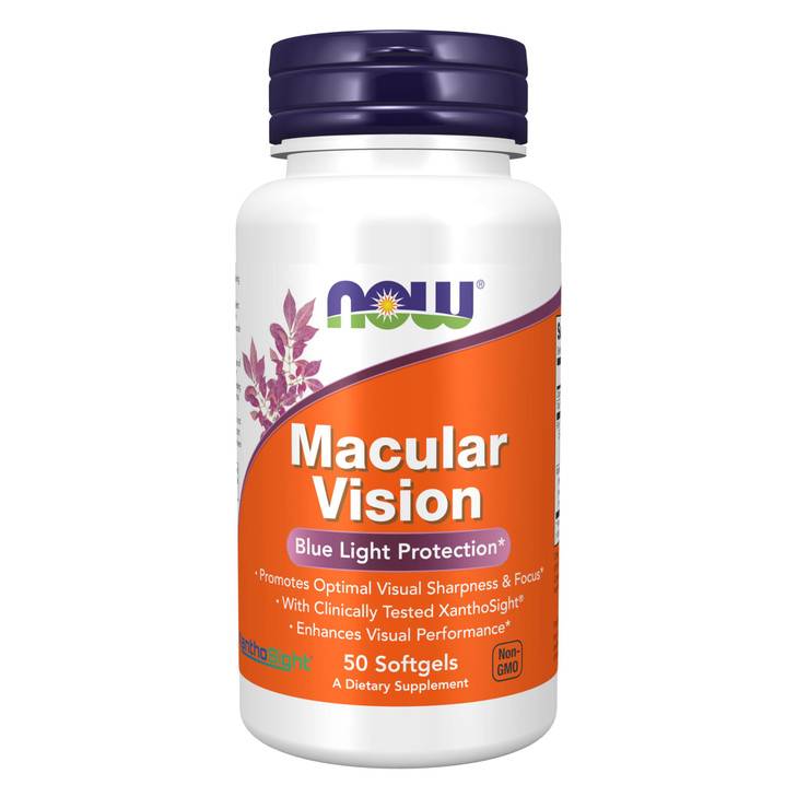 NOW Foods Supplements, Macular Vision Softgel, Eye Health, Eye Support, 50 Softgels