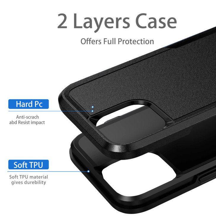 Hsefo Designed for iPhone 16 Pro Max Case Black, Heavy Duty Protection Shockproof Anti-Scratch Cover Phone Case for iPhone 16 Pro Max 6.9 inch