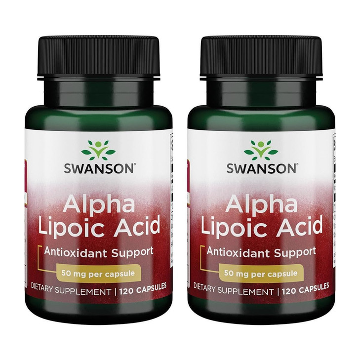 Swanson Alpha Lipoic Acid 50 Milligrams 120 Capsules (2 Pack)