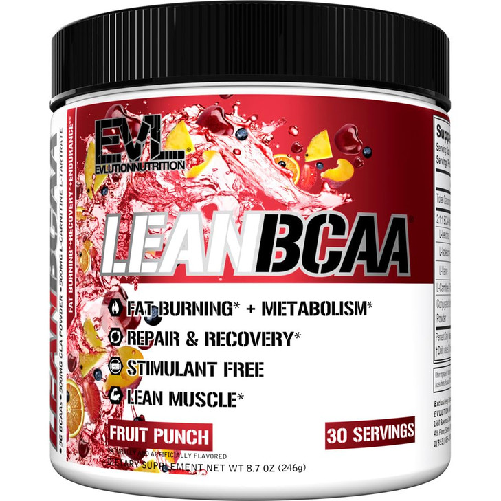 Evlution Stimulant Free Lean BCAA Powder Nutrition BCAAs Amino Acids Powder with CLA Carnitine and 2:1:1 Branched Chain Amino Acids Supports Muscle R