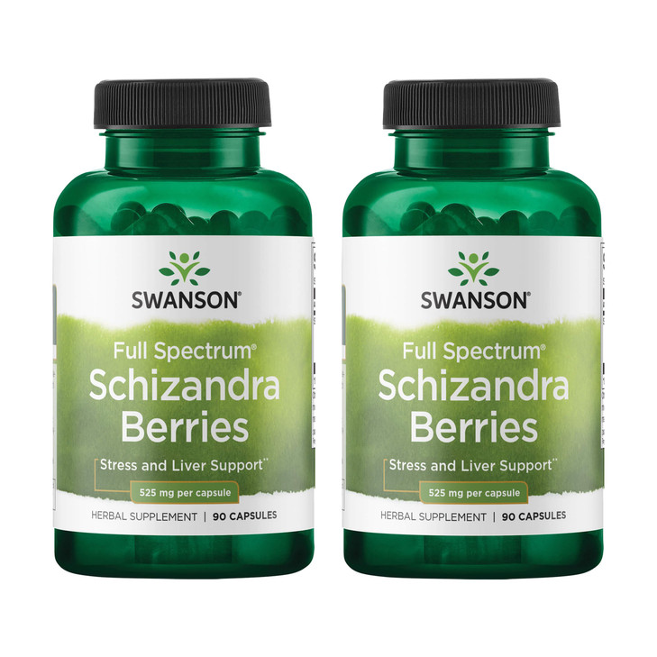 Swanson Full Spectrum Schizandra Berries - Herbal Supplement Promoting Stress Support & Liver Health - Helps Easy Body and Mind w/Natural Ingredients